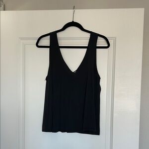 Black V-Neck Tank Top